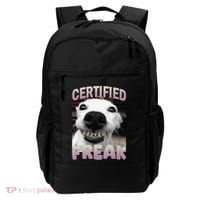 Silly Dog Certified Freak Dog I Got That Dog In Me Meme Backpack thumb 0