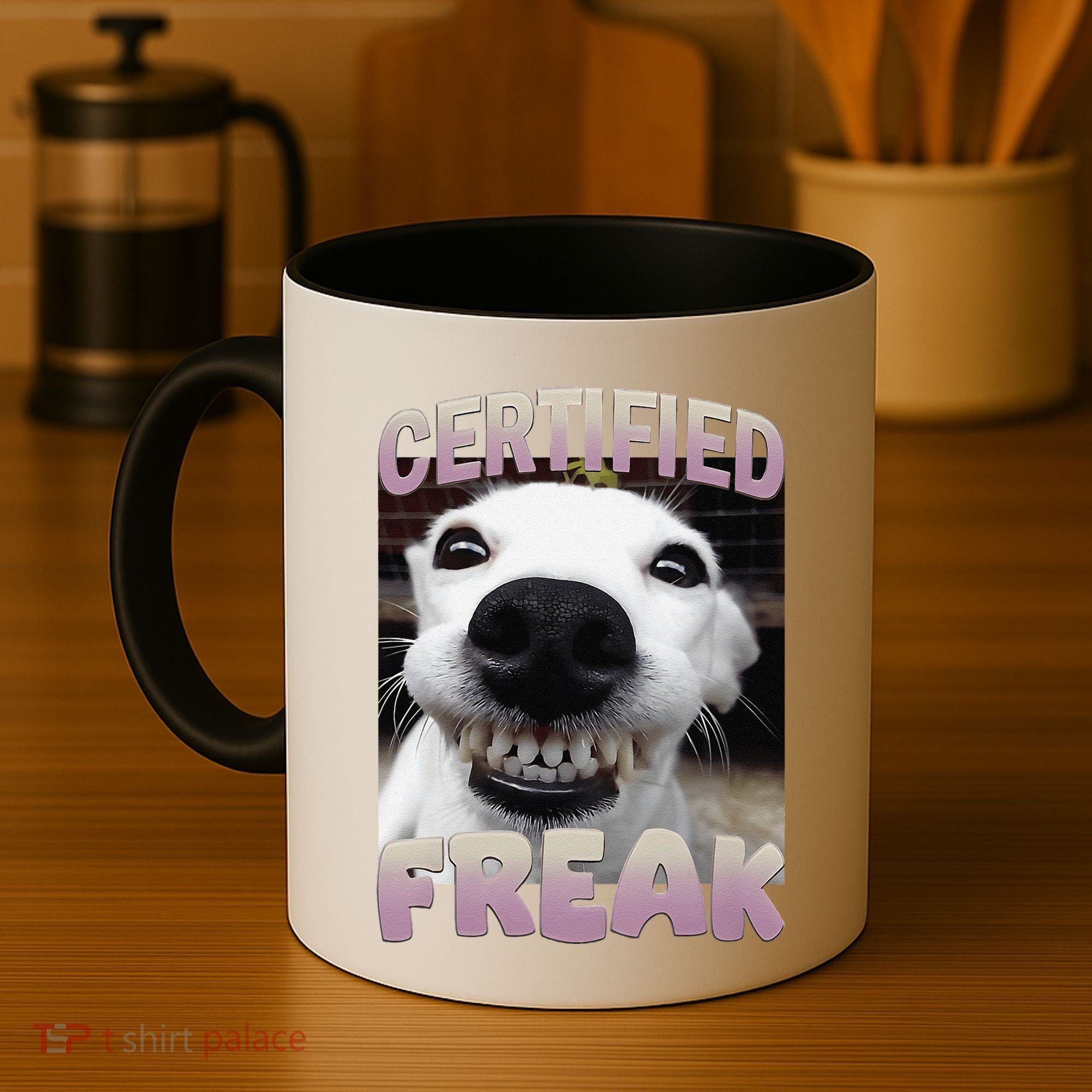 Silly Dog Certified Freak Dog I Got That Dog In Me Meme Coffee Mug