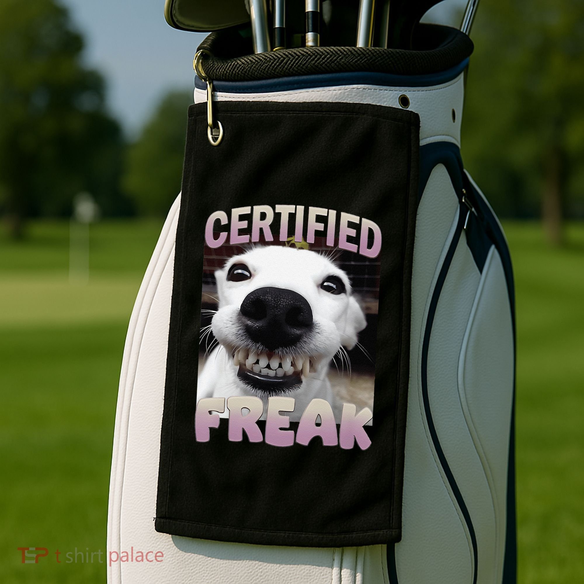 Silly Dog Certified Freak Dog I Got That Dog In Me Meme Golf Towel
