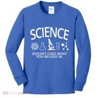 Science Doesn't Care What You Believe In Kids Long Sleeve Shirt thumb 0