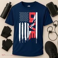 Scuba Diving Diver Down Flag | Scuba Diver | Scuba Diving Cooling Performance Crew T-Shirt thumb 3