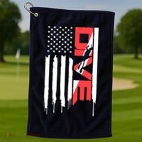 Scuba Diving Diver Down Flag | Scuba Diver | Scuba Diving Golf Towel thumb 1