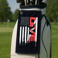 Scuba Diving Diver Down Flag | Scuba Diver | Scuba Diving Golf Towel thumb 2