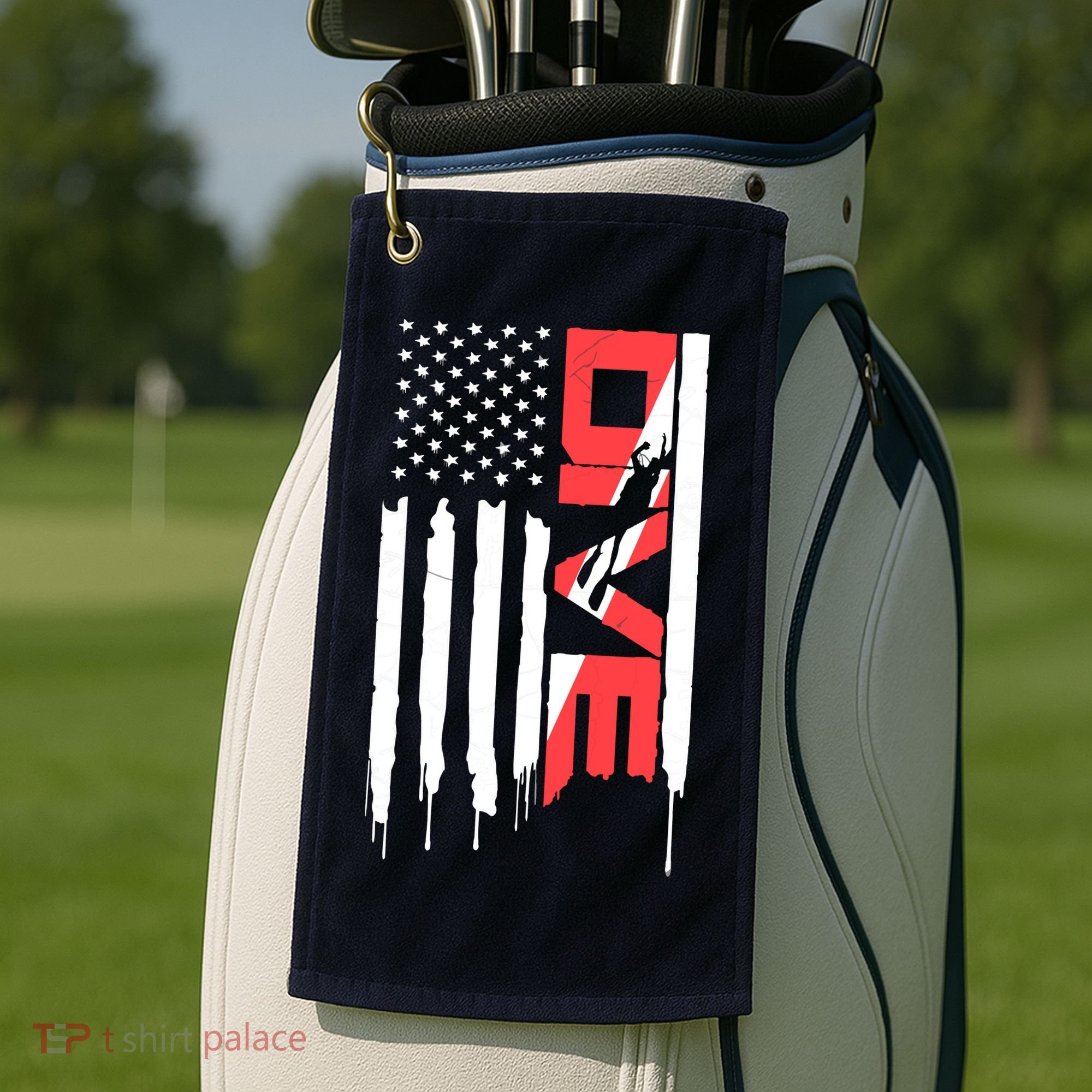 Scuba Diving Diver Down Flag | Scuba Diver | Scuba Diving Golf Towel