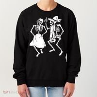 Skeletons Dancing Day Of Dead Dia De Los Muertos Halloween Party Skeleton Women's Sweatshirt thumb 0