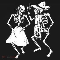 Skeletons Dancing Day Of Dead Dia De Los Muertos Halloween Party Skeleton Baby Bodysuit thumb 2