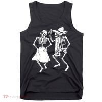 Skeletons Dancing Day Of Dead Dia De Los Muertos Halloween Party Skeleton Tank Top thumb 0