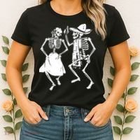 Skeletons Dancing Day Of Dead Dia De Los Muertos Halloween Party Skeleton Women's T-Shirt thumb 2