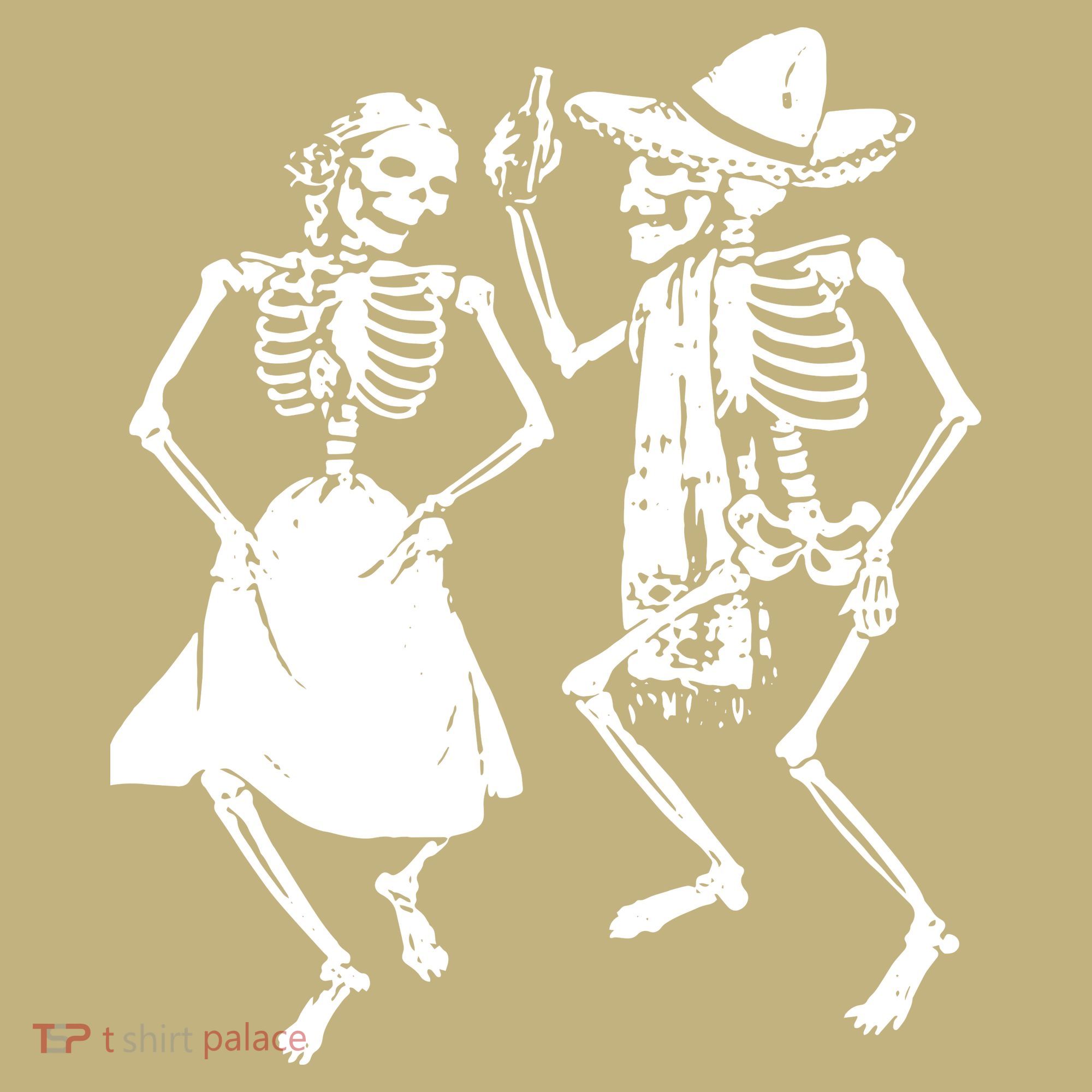 Skeletons Dancing Day Of Dead Dia De Los Muertos Halloween Party Skeleton Kids T-Shirt