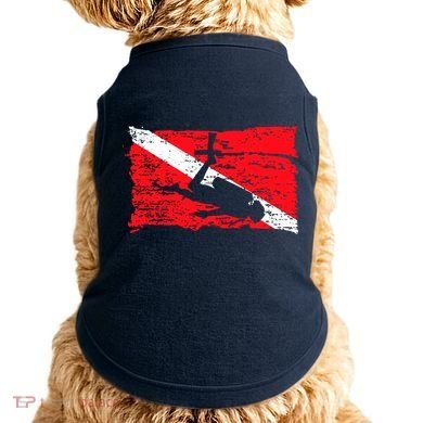Scuba Diving Diver Down Flag Awesome Marine Diver Dive Gift Doggie Tank