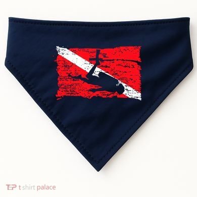 Scuba Diving Diver Down Flag Awesome Marine Diver Dive Gift USA-Made Doggie Bandana