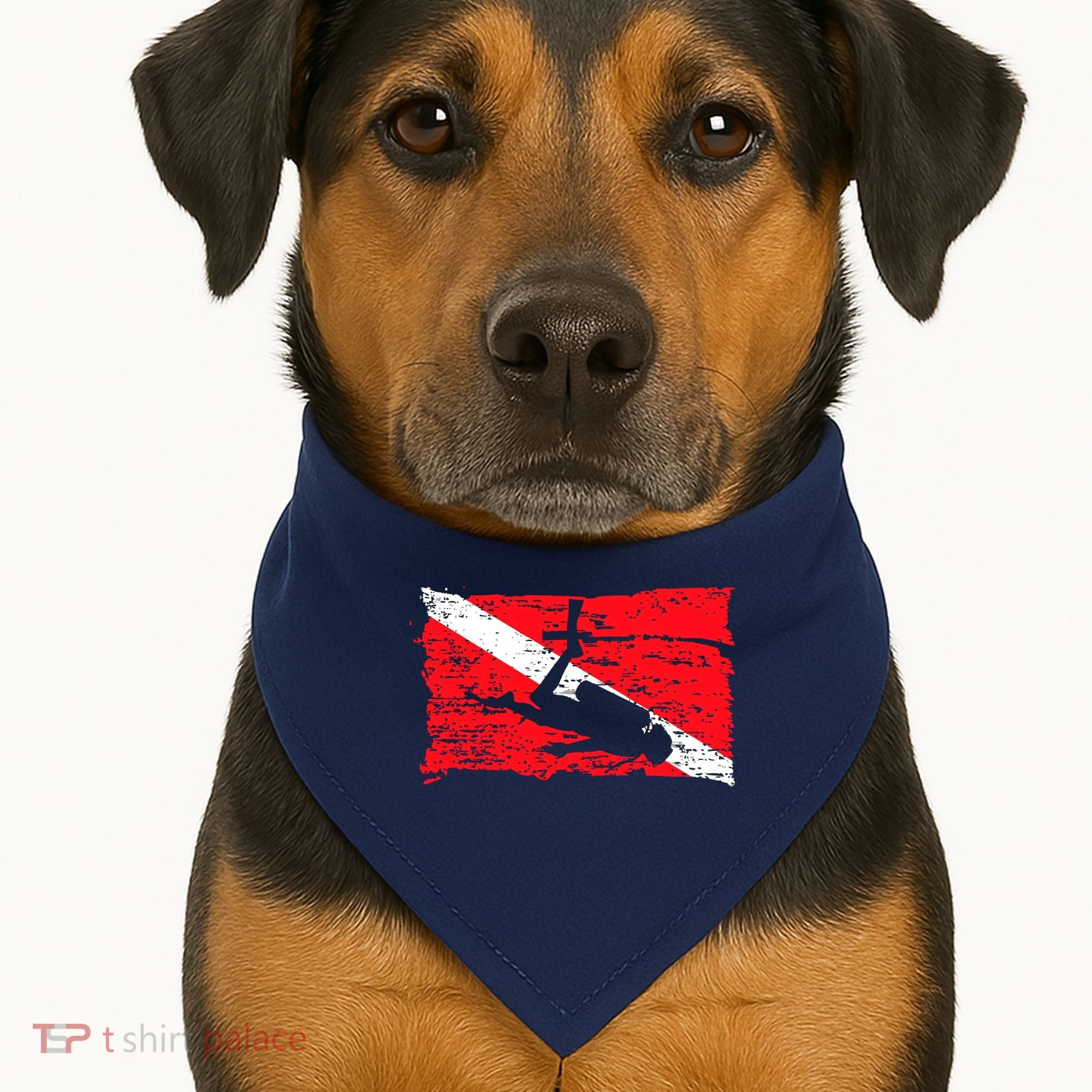 Scuba Diving Diver Down Flag Awesome Marine Diver Dive Gift USA-Made Doggie Bandana