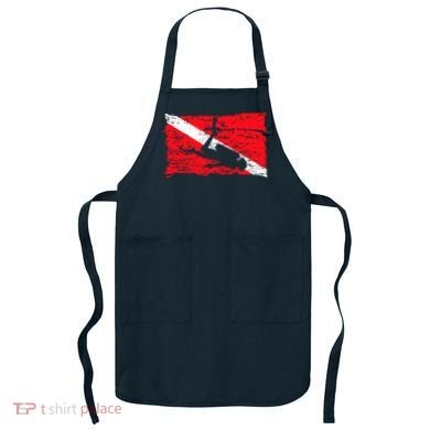 Scuba Diving Diver Down Flag Awesome Marine Diver Dive Gift Apron