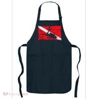 Scuba Diving Diver Down Flag Awesome Marine Diver Dive Gift Apron thumb 0