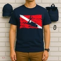 Scuba Diving Diver Down Flag Awesome Marine Diver Dive Gift T-Shirt thumb 6