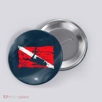 Scuba Diving Diver Down Flag Awesome Marine Diver Dive Gift Button thumb 0