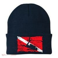 Scuba Diving Diver Down Flag Awesome Marine Diver Dive Gift Beanie thumb 0