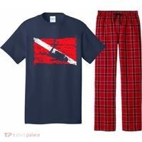 Scuba Diving Diver Down Flag Awesome Marine Diver Dive Gift Pajama Set thumb 0