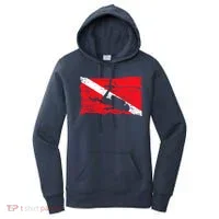 Scuba Diving Diver Down Flag Awesome Marine Diver Dive Gift Women's Hoodie thumb 0