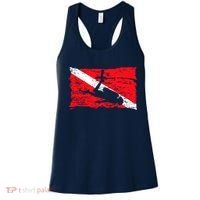 Scuba Diving Diver Down Flag Awesome Marine Diver Dive Gift Women's Tank Top thumb 0