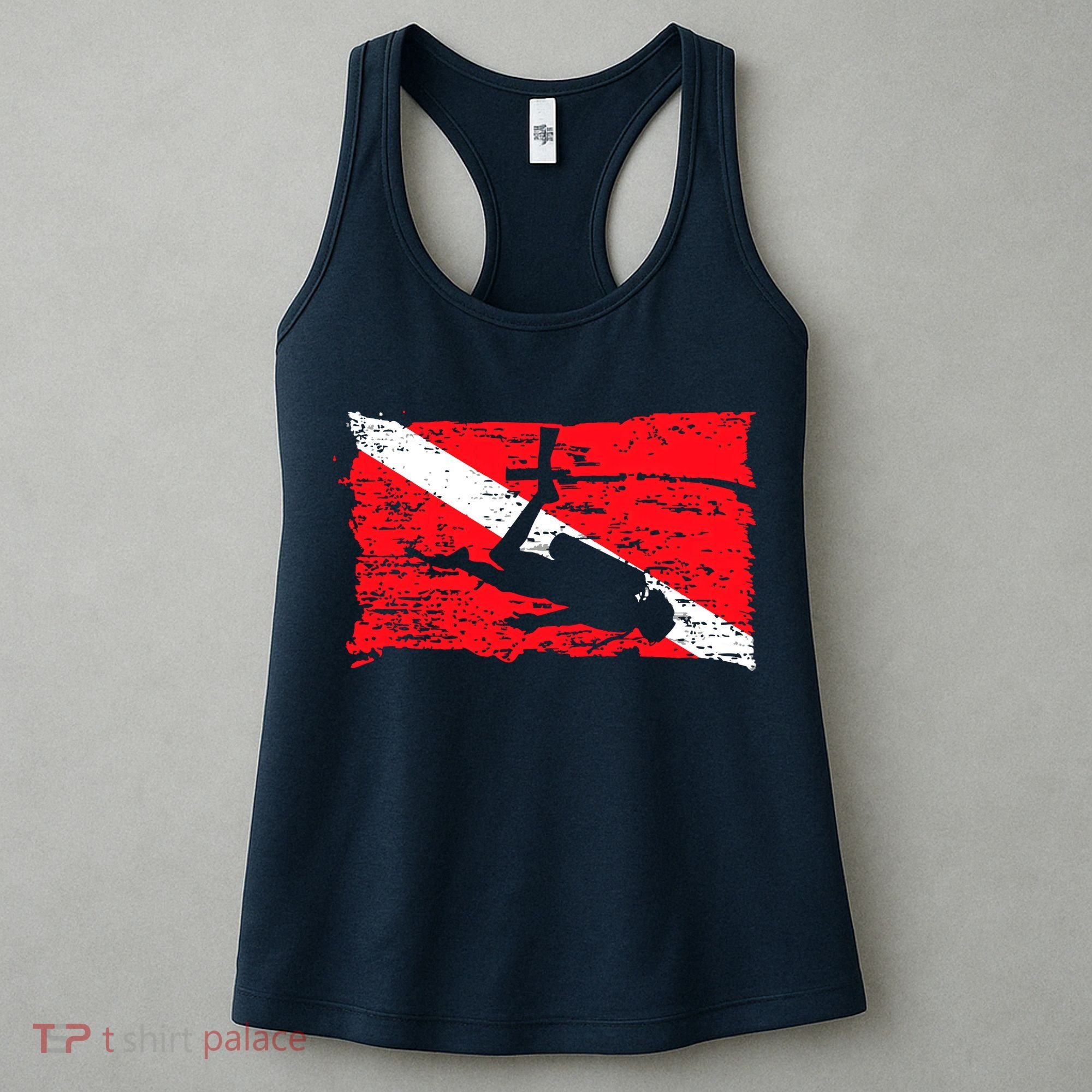 Scuba Diving Diver Down Flag Awesome Marine Diver Dive Gift Women's Tank Top
