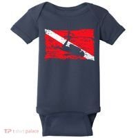 Scuba Diving Diver Down Flag Awesome Marine Diver Dive Gift Baby Bodysuit thumb 0