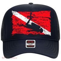 Scuba Diving Diver Down Flag Awesome Marine Diver Dive Gift Hat thumb 0