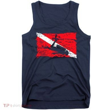 Scuba Diving Diver Down Flag Awesome Marine Diver Dive Gift Tank Top