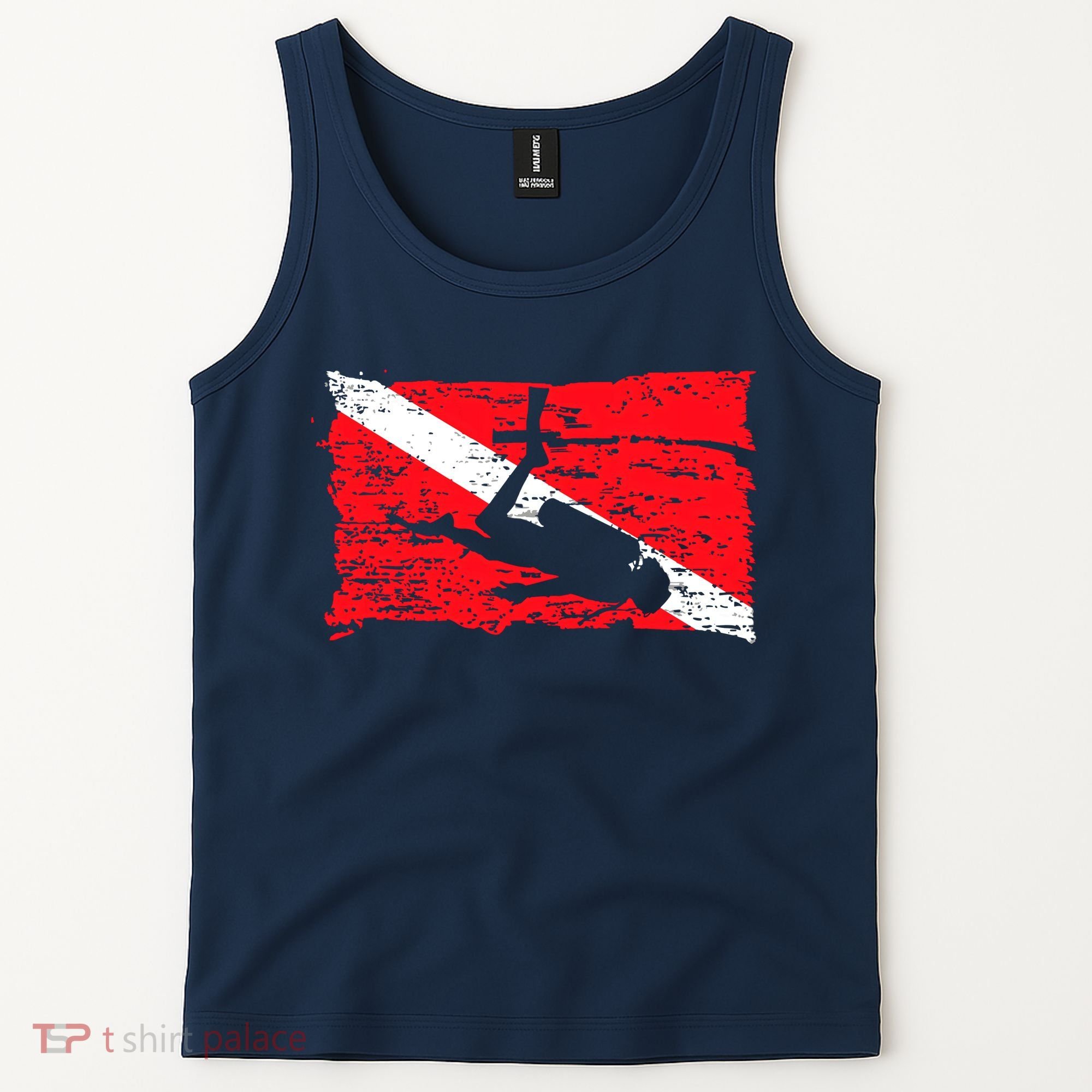 Scuba Diving Diver Down Flag Awesome Marine Diver Dive Gift Tank Top