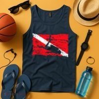 Scuba Diving Diver Down Flag Awesome Marine Diver Dive Gift Tank Top thumb 4