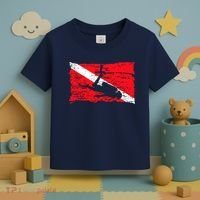 Scuba Diving Diver Down Flag Awesome Marine Diver Dive Gift Toddler T-Shirt thumb 3
