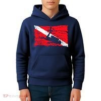 Scuba Diving Diver Down Flag Awesome Marine Diver Dive Gift Kids Hoodie thumb 4