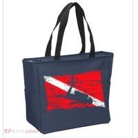 Scuba Diving Diver Down Flag Awesome Marine Diver Dive Gift Tote Bag thumb 2