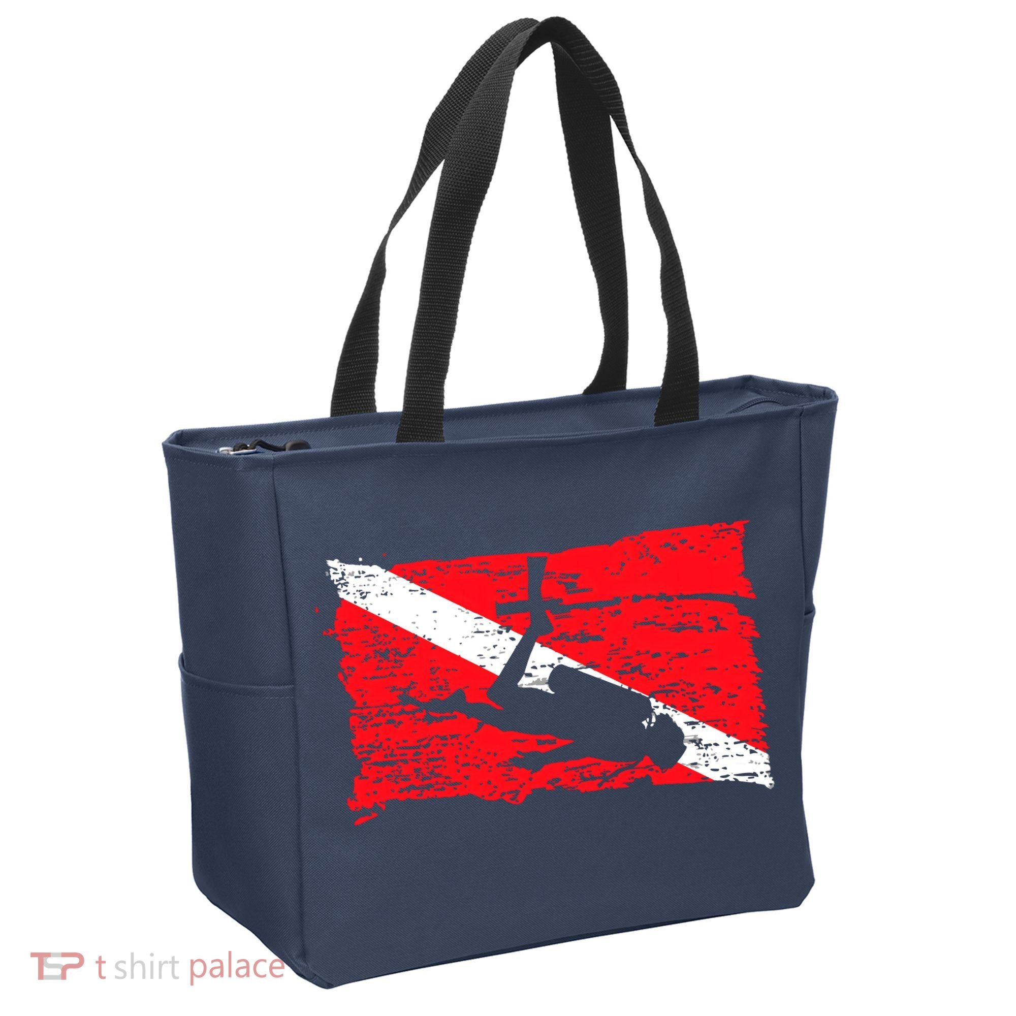 Scuba Diving Diver Down Flag Awesome Marine Diver Dive Gift Tote Bag