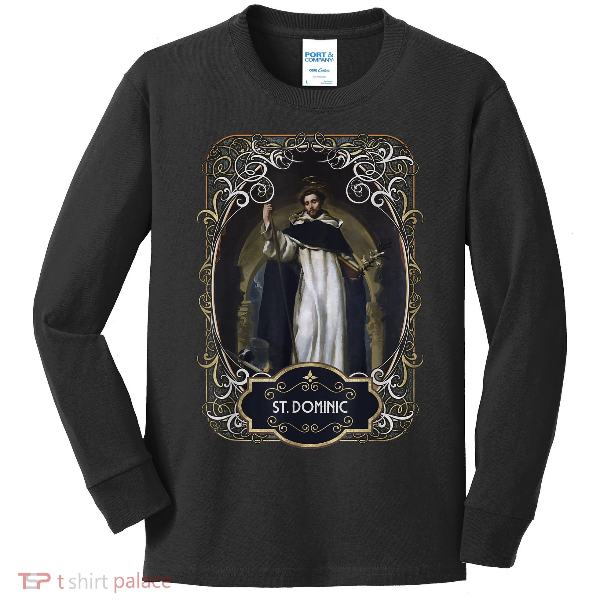 St. Dominic De Guzman Catholic Saint Kids Long Sleeve Shirt