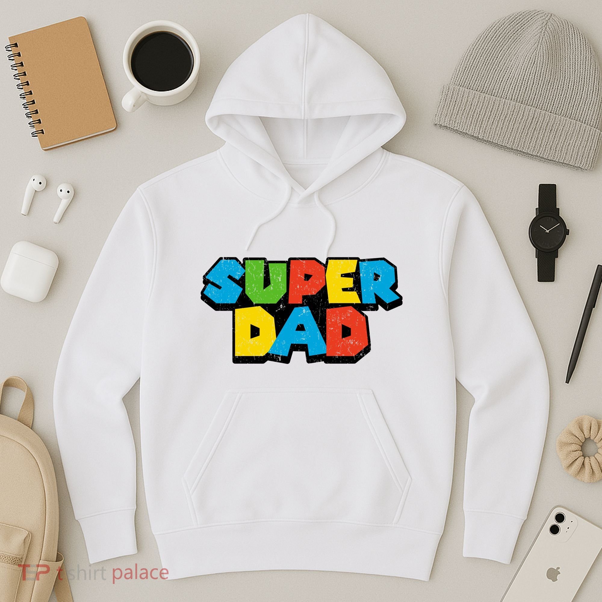 Super Daddio Dad Video Gamer Hoodie