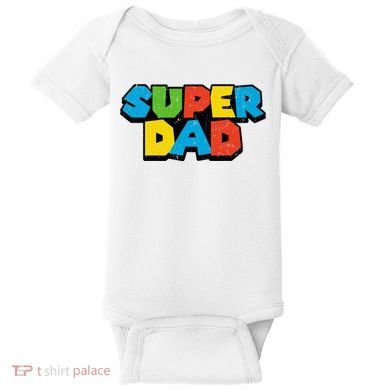 Super Daddio Dad Video Gamer Baby Bodysuit