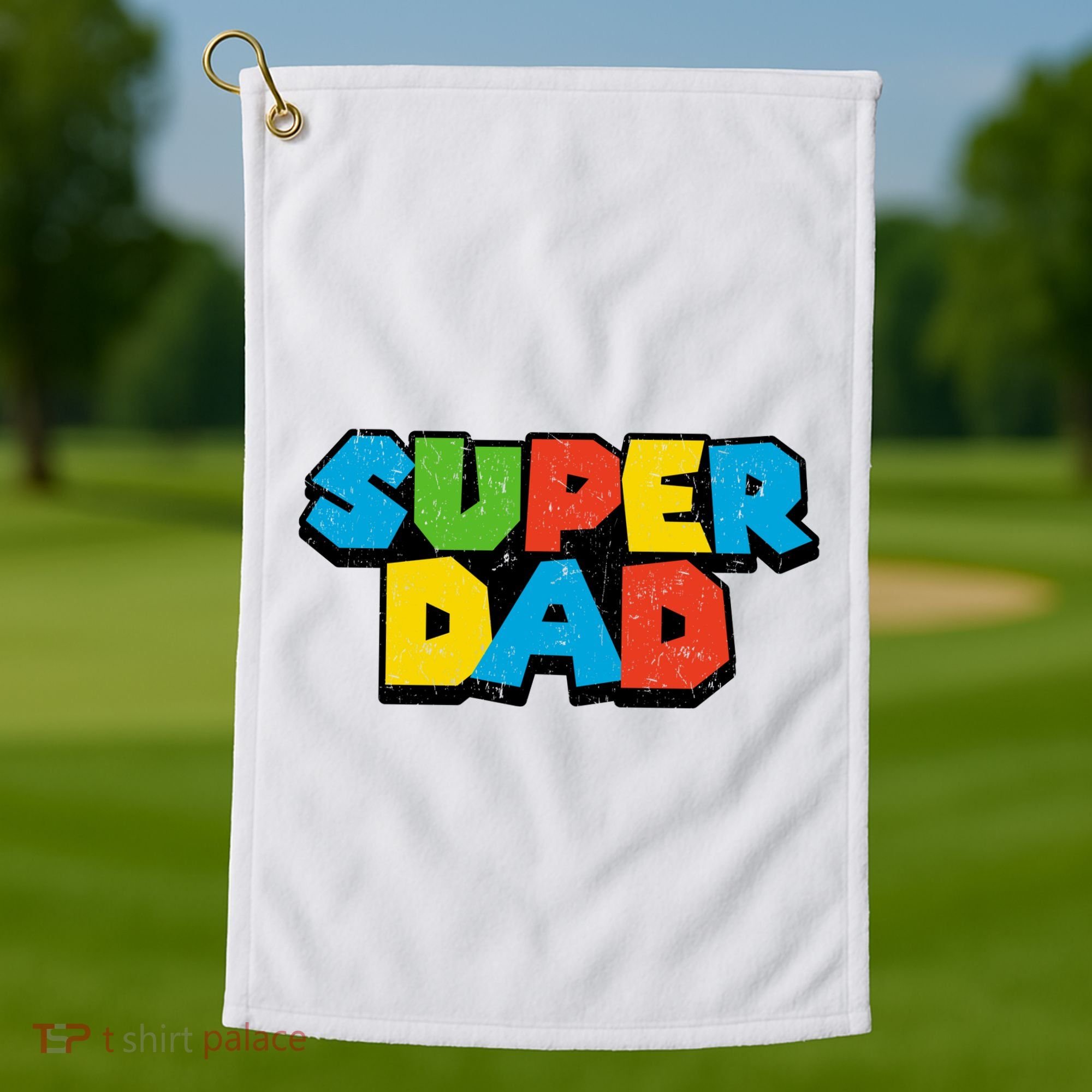Super Daddio Dad Video Gamer Golf Towel