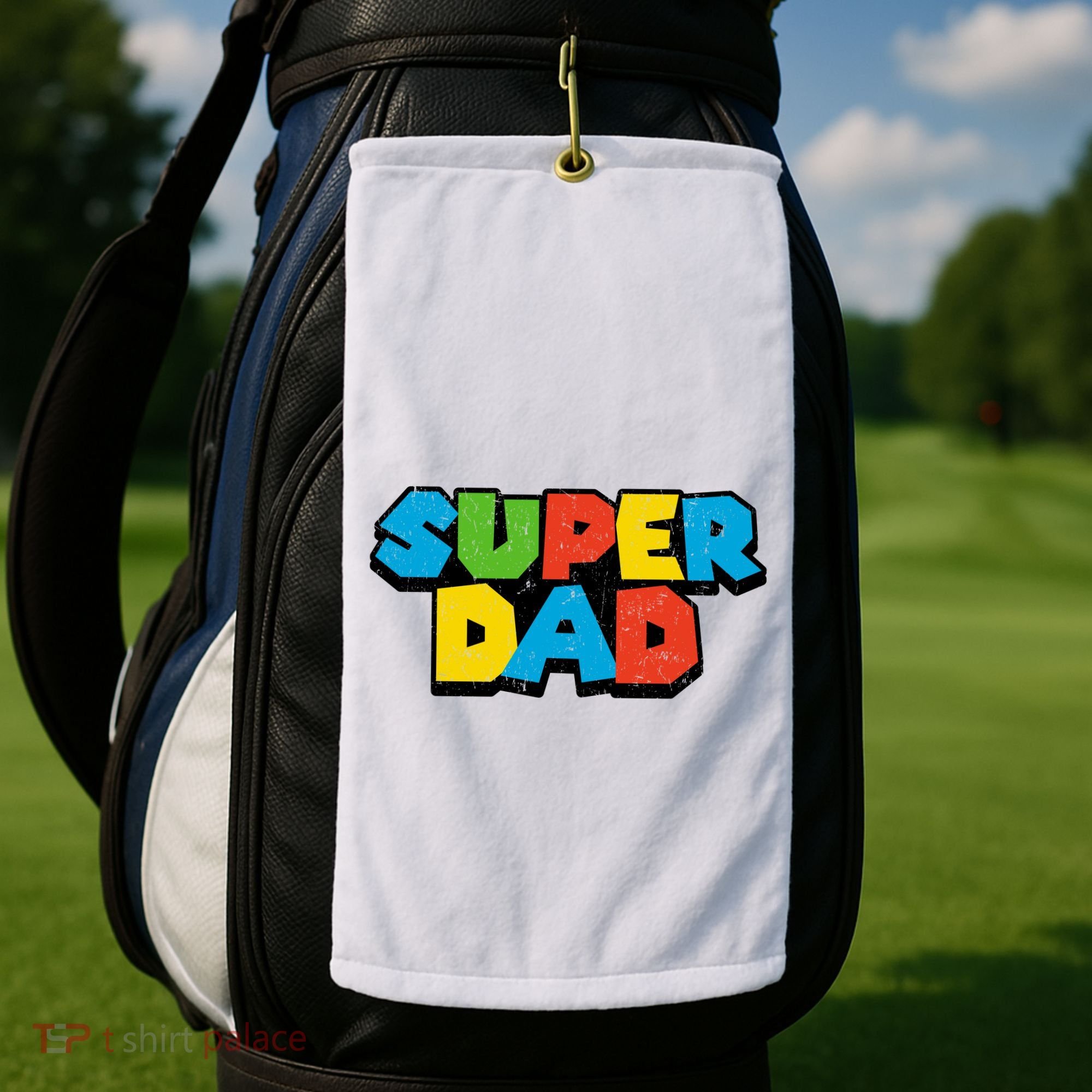 Super Daddio Dad Video Gamer Golf Towel