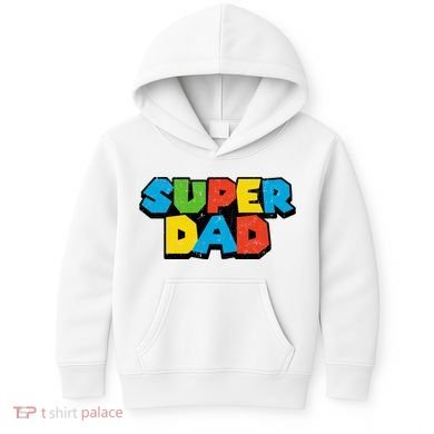 Super Daddio Dad Video Gamer Kids Hoodie