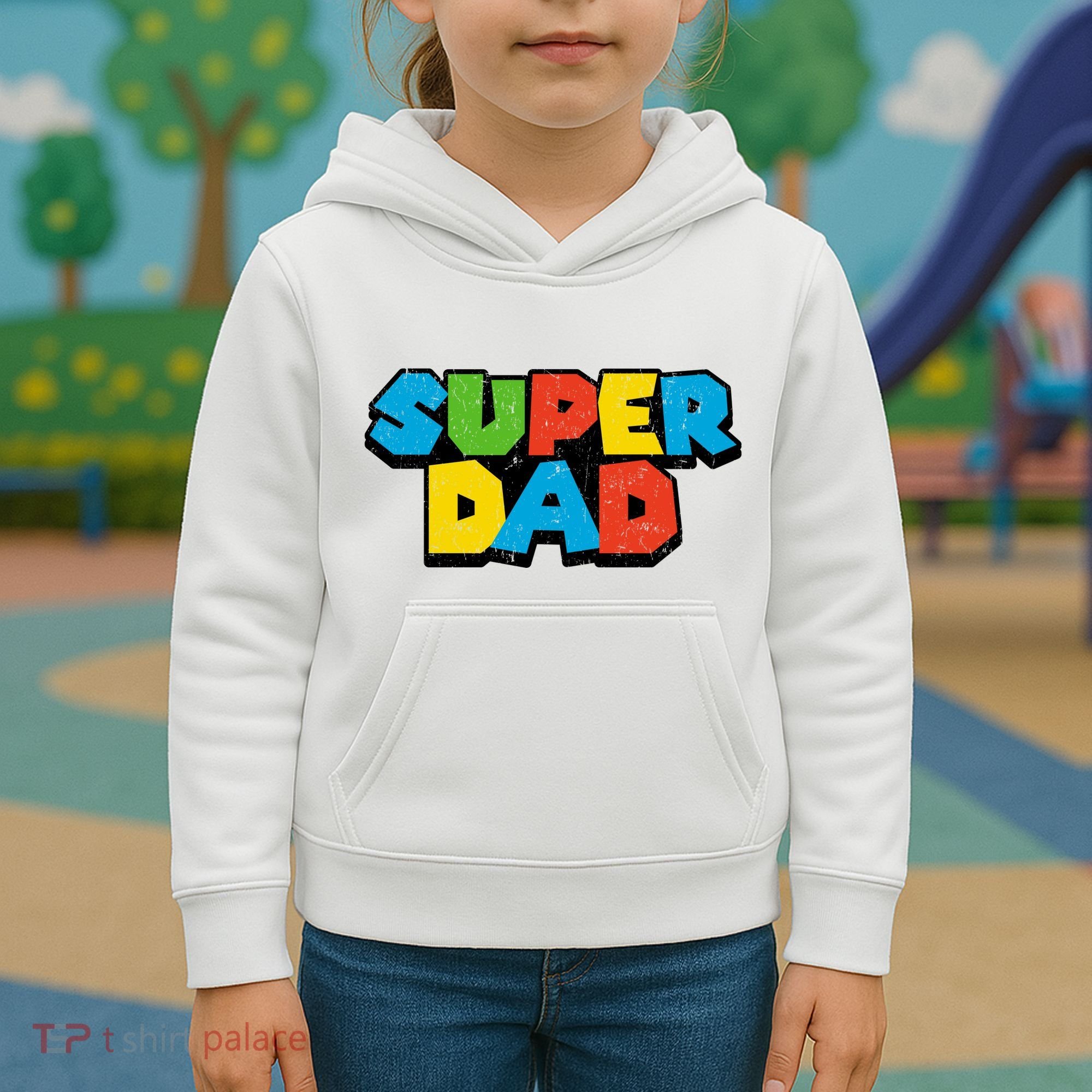 Super Daddio Dad Video Gamer Kids Hoodie