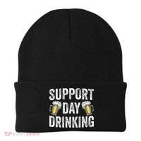 Support Day Drinking Beer Alcohol St Patricks Day Funny Beanie thumb 0