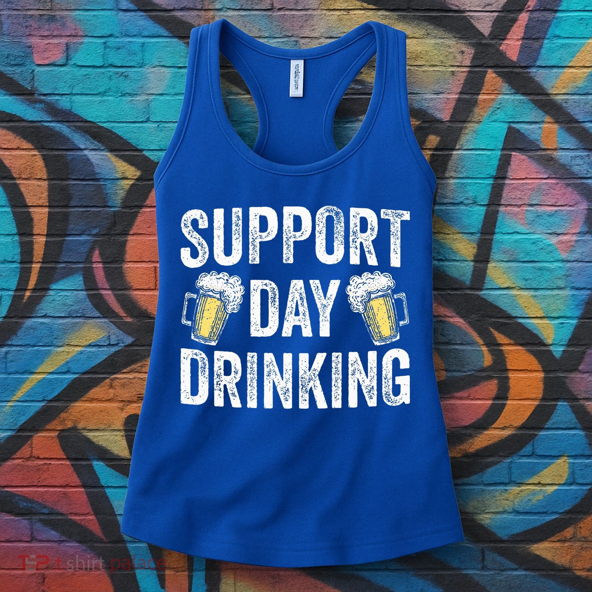 Support Day Drinking Beer Alcohol St Patricks Day Funny Women's Tank Top