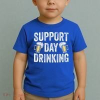 Support Day Drinking Beer Alcohol St Patricks Day Funny Toddler T-Shirt thumb 2