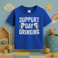 Support Day Drinking Beer Alcohol St Patricks Day Funny Toddler T-Shirt thumb 3
