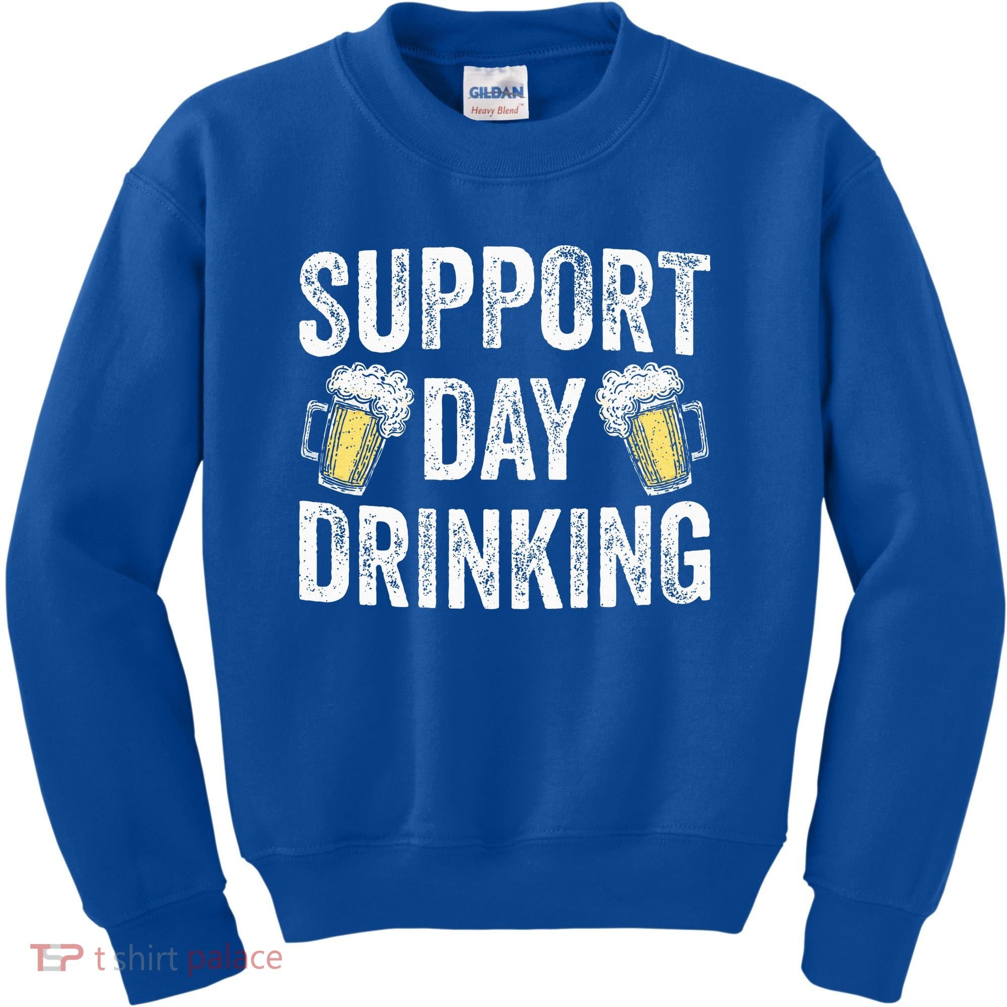 Support Day Drinking Beer Alcohol St Patricks Day Funny Kids Sweatshirt
