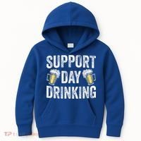 Support Day Drinking Beer Alcohol St Patricks Day Funny Kids Hoodie thumb 0