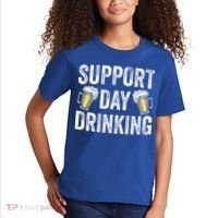 Support Day Drinking Beer Alcohol St Patricks Day Funny Kids T-Shirt thumb 2