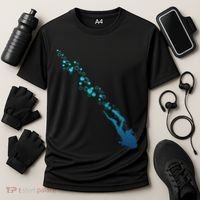 Scuba Diving Diver Cooling Performance Crew T-Shirt thumb 3