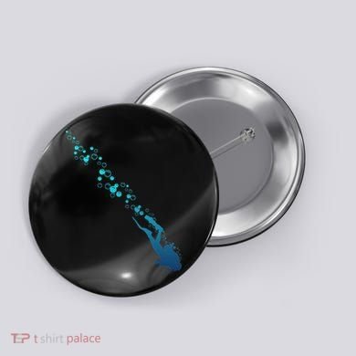 Scuba Diving Diver Button